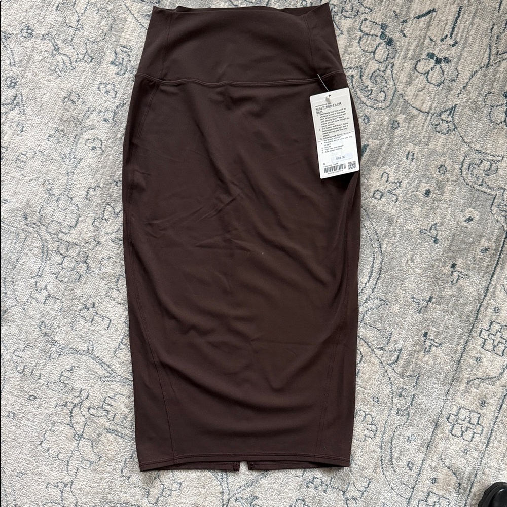 Lululemon Athletica Dark Brown Pencil Skirt
